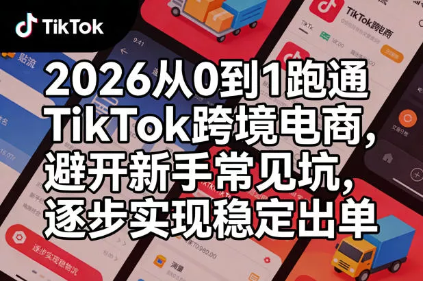 2026从0到1跑通TikTok跨境电商，避开新手常见坑，逐步实现稳定出单(更新0414) - 付费阅读