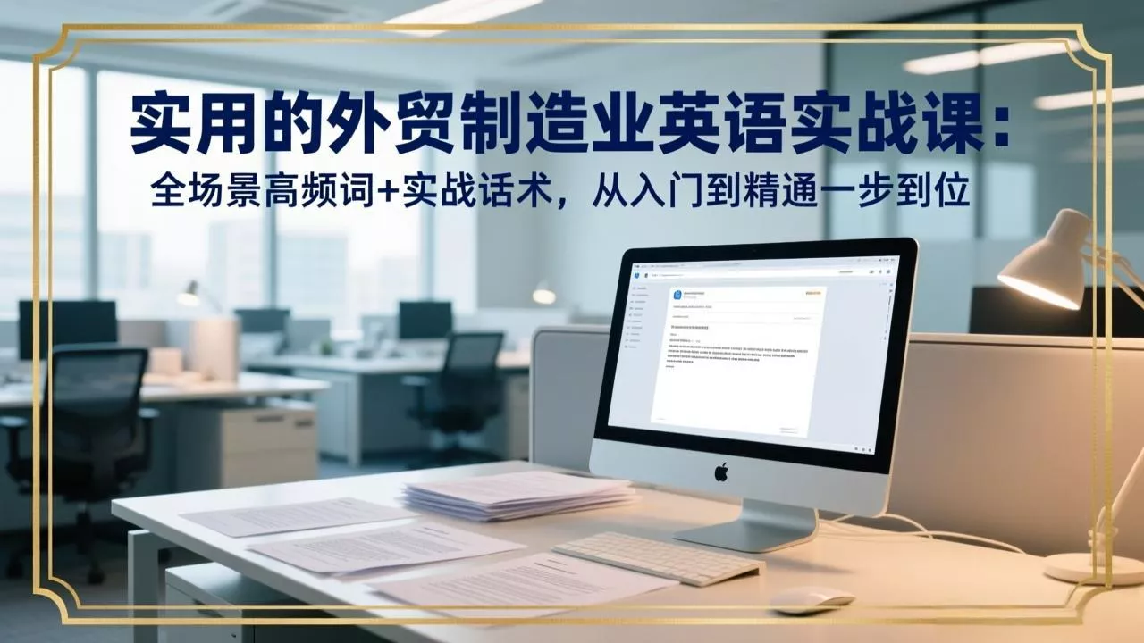 实用的外贸制造业英语实战课：全场景高频词+实战话术，从入门到精通一步到位 - 付费阅读