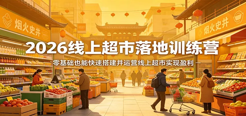 2026线上超市落地训练营，零基础也能快速搭建并运营线上超市实现盈利 - 付费阅读