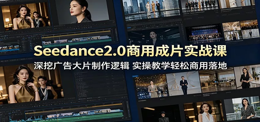 Seedance2.0商用成片实战课：深挖广告大片制作逻辑，实操教学轻松商用落地 - 付费阅读