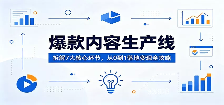 爆款内容生产线：拆解7大核心环节，从0到1落地变现全攻略 - 付费阅读