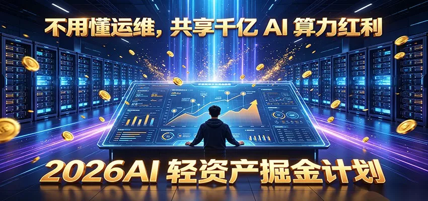 不用懂运维，共享千亿 AI 算力红利，2026AI 轻资产掘金计划 - 付费阅读