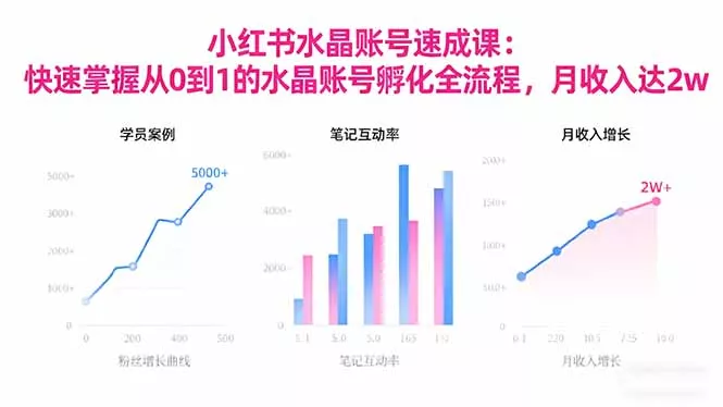 2025小红书水晶账号速成课：快速掌握从0-1水晶账号孵化全流程，月收入达2w - 付费阅读