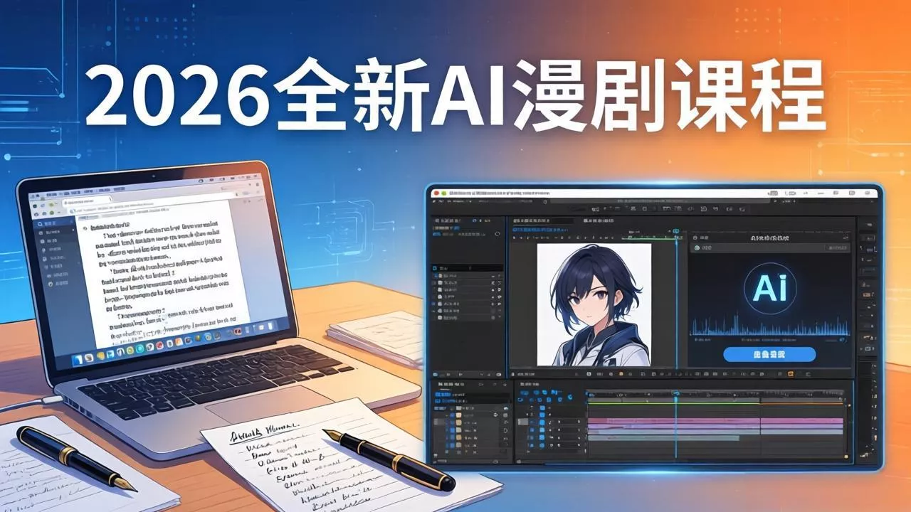 2026全新AI漫剧课程：覆盖创作全链路，教你写作分镜剪辑配音一站式打造漫剧作品 - 付费阅读