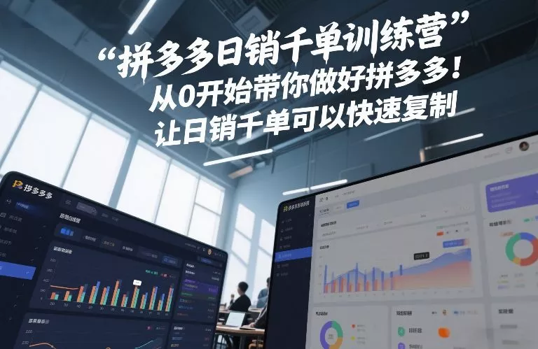 拼多多日销千单训练营，从0开始带你做好拼多多，让日销千单可以快速复制(更新26年2月) - 付费阅读
