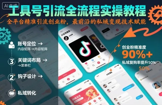 工具号引流全流程保姆级实操教程，全平台精准引流创业粉，最前沿的私域变现技术赋能 - 付费阅读