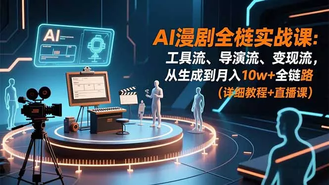 AI漫剧全栈实战课：工具流、导演流、变现流，从生成到月入10w+全链路 (详细教程+直播课 - 付费阅读
