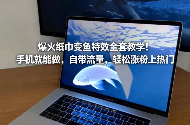 爆火纸巾变鱼特效全套教学！手机就能做，自带流量，轻松涨粉上热门 - 付费阅读