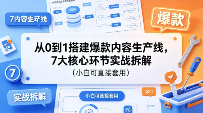 从0到1搭建爆款内容生产线，7大核心环节实战拆解(小白可直接套用) - 付费阅读