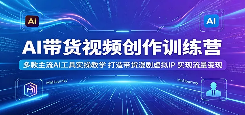 AI带货视频创作训练营：多款主流AI工具实操教学，打造带货漫剧虚拟IP，实现流量变现 - 付费阅读