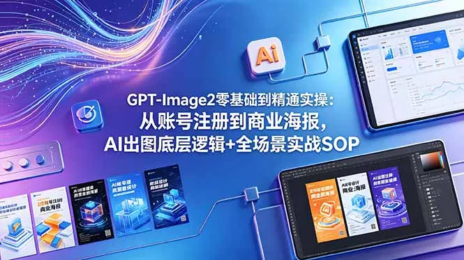 GPT-Image2零基础到精通实操：从账号注册到商业海报，AI出图底层逻辑+全场景实战SOP - 付费阅读