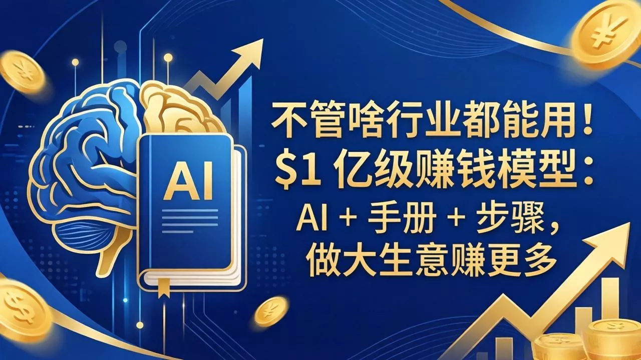 不管啥行业都能用！$1 亿级赚钱模型：AI + 手册 + 步骤，做大生意赚更多 - 付费阅读