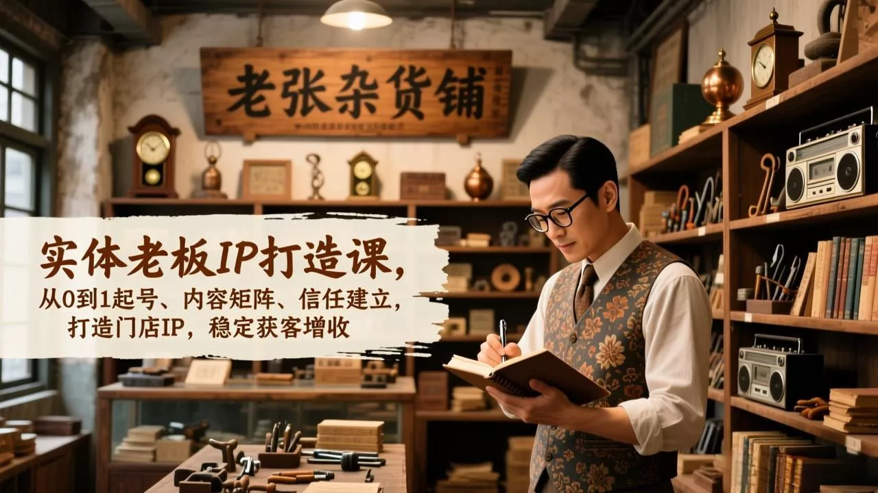 实体老板IP打造课，从0到1起号、内容矩阵、信任建立，打造门店IP，稳定获客增收 - 付费阅读