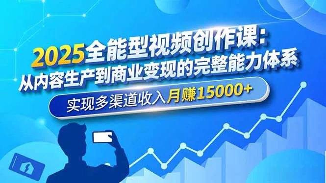 2025全能型视频创作课：从内容生产到商业变现的完整能力体系，实现多渠道收入月赚15000+ - 付费阅读