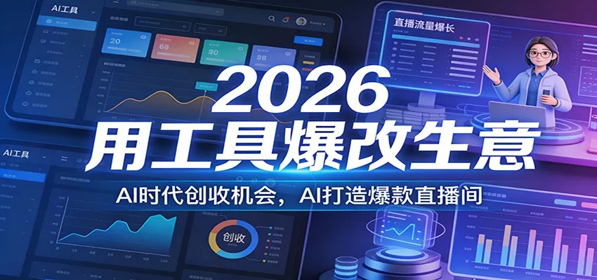 2026用工具爆改生意，AI时代创收机会，AI打造爆款直播间 - 付费阅读