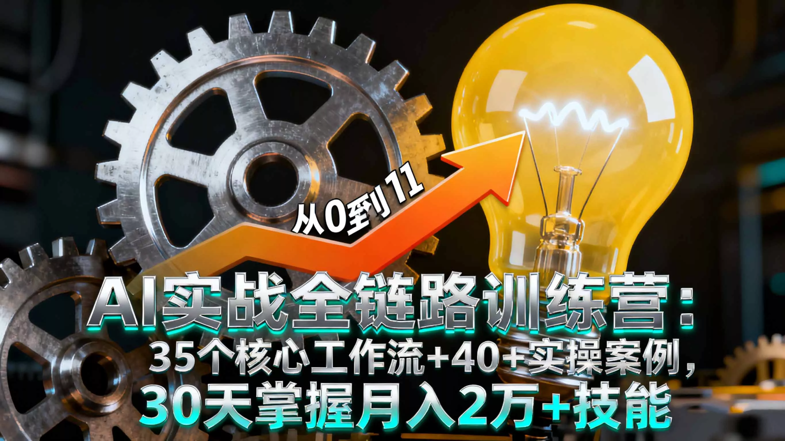 AI实战全链路训练营：35个核心工作流+40+实操案例，30天掌握月入2万+技能 - 付费阅读
