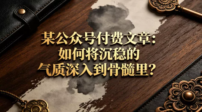 某公众号付费文章：如何将沉稳的气质深入到骨髓里？ - 付费阅读