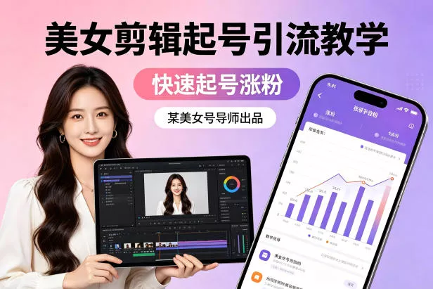 某美女号导师出品：美女剪辑起号引流教学，快速起号涨粉 - 付费阅读