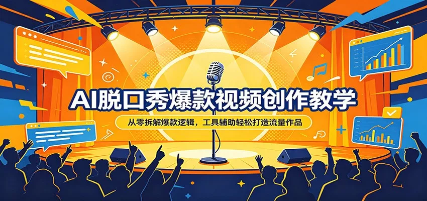 AI脱口秀爆款视频创作教学：从零拆解爆款逻辑，工具辅助轻松打造流量作品 - 付费阅读