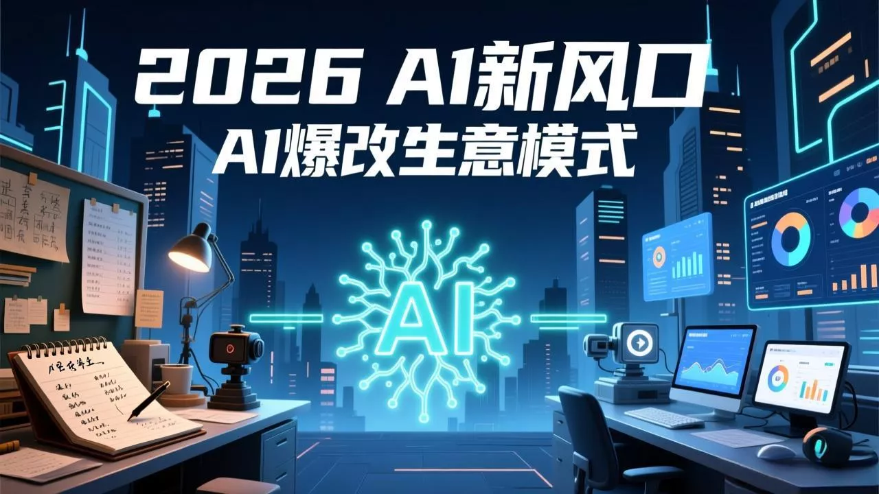 2026年AI创富新风口，用人工智能爆改你的生意模式，从短视频到直播全面降本增效抢占先机 - 付费阅读