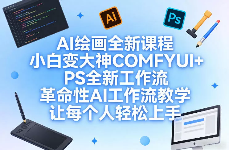 AI绘画全新课程，小白变大神COMFYUI+PS全新工作流，革命性AI工作流教学，让每个人轻松上手 - 付费阅读