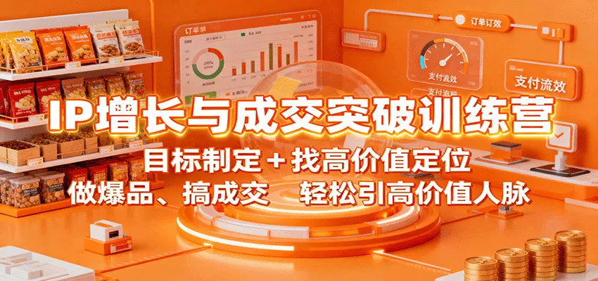 IP增长与成交突破训练营：目标制定+找高价值定位，做爆品、搞成交，轻松引高价值人脉 - 付费阅读