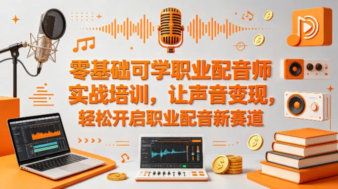 零基础可学职业配音师实战培训，让声音变现，轻松开启职业配音新赛道 - 付费阅读