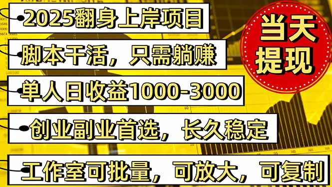 2025翻身上岸项目脚本干活，内部客户经理内部开号，单人日收益1000-300… - 付费阅读