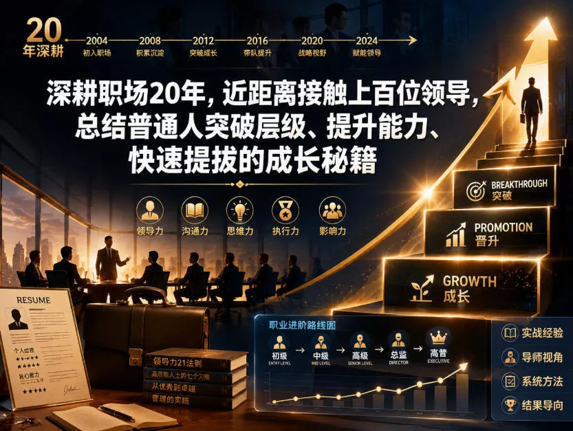 付费文章：深耕职场20年，近距离接触上百位领导，总结普通人突破层级、提升能力、快速提拔的成长秘籍(全网独家干货) - 付费阅读