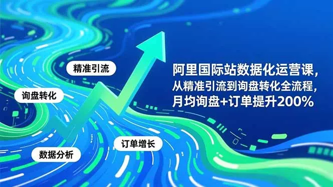 阿里国际站数据化运营课-3月，从精准引流到询盘转化全流程，月均询盘+订单提升200% - 付费阅读