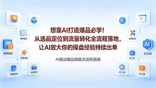 想靠AI打造爆品必学！从选品定位到流量转化全流程落地，让AI放大你的操盘经验持续出单 - 付费阅读
