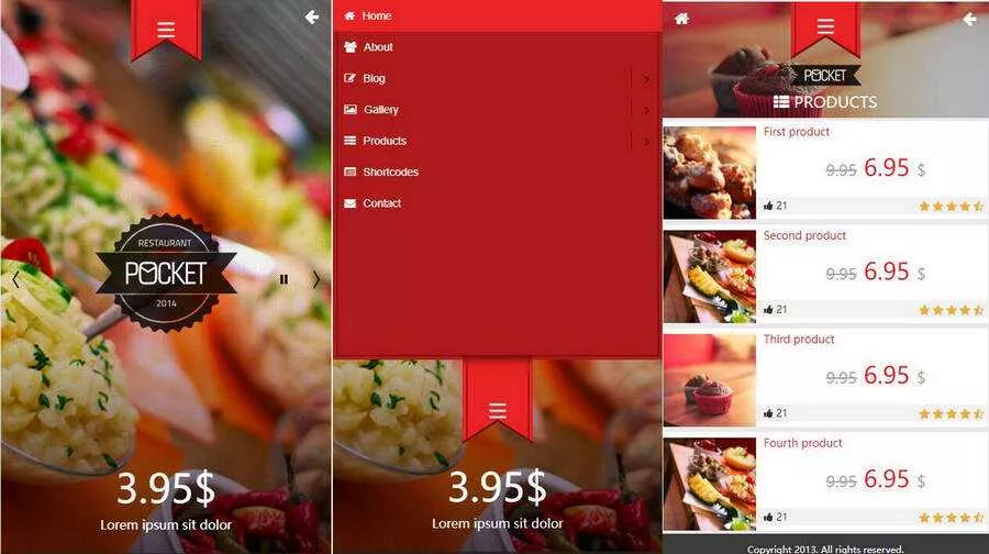 微官网美食订餐HTML5触屏订餐模板源码 - 付费阅读