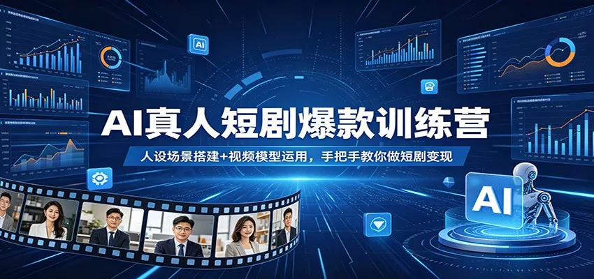 AI真人短剧爆款训练营：人设场景搭建+视频模型运用，手把手教你做短剧变现 - 付费阅读