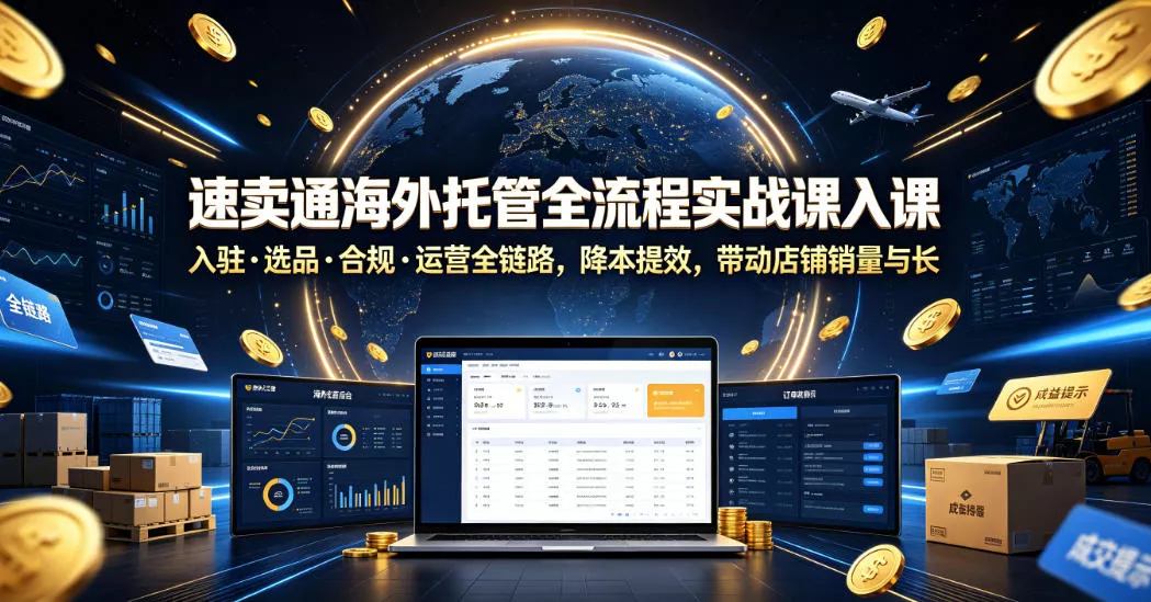 速卖通海外托管全流程实战课入驻・选品・合规・运营全链路，降本提效，带动店铺销量与收益增长 - 付费阅读