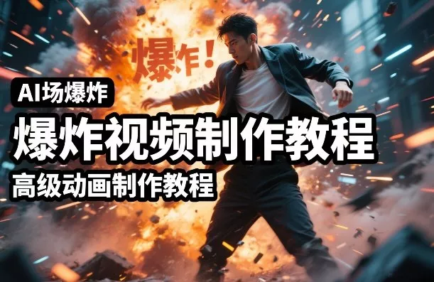 AI场景爆炸视频制作教程，利用人物实拍视频制作出高级的动画特效 - 付费阅读
