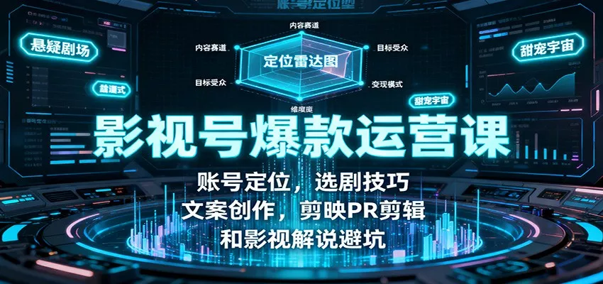 影视号爆款运营课：账号定位，选剧技巧，文案创作，剪映PR剪辑和影视解说避坑 - 付费阅读