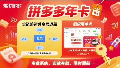 拼多多年卡，拼多多全链路运营底层逻辑，超级爆单术【更新12月】 - 付费阅读