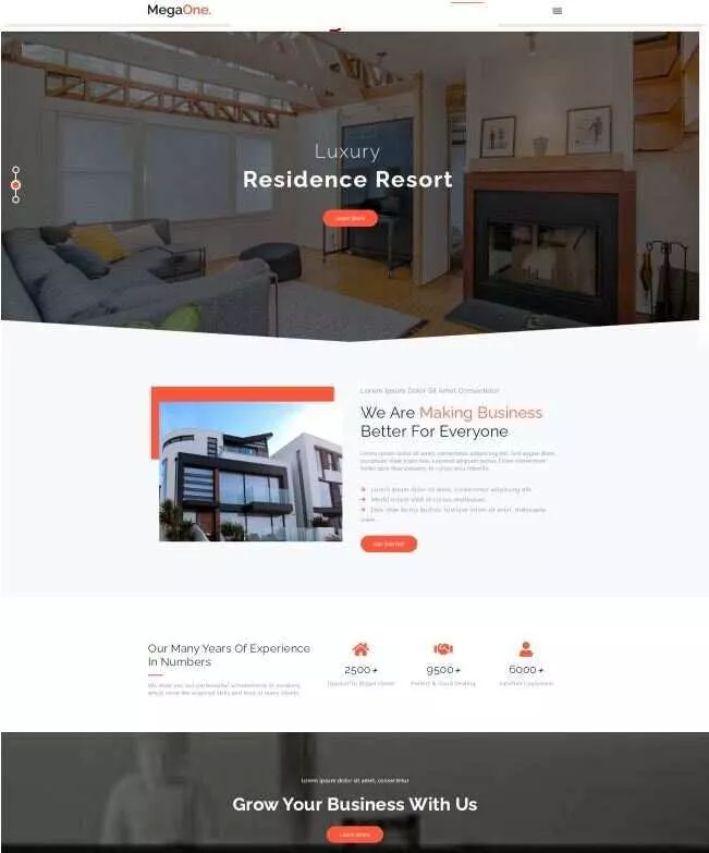 地产代理服务公司HTML5网站模板 - 付费阅读