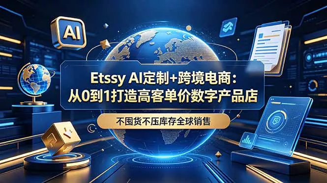 Etsy AI定制+跨境电商：从0到1打造高客单价数字产品店，不囤货不压库存全球销售 - 付费阅读