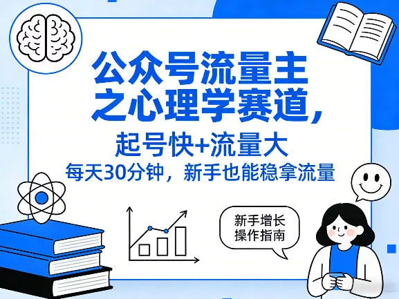 公众号流量主之心理学赛道，起号快+流量大，每天30分钟，新手也能稳拿流量！ - 付费阅读