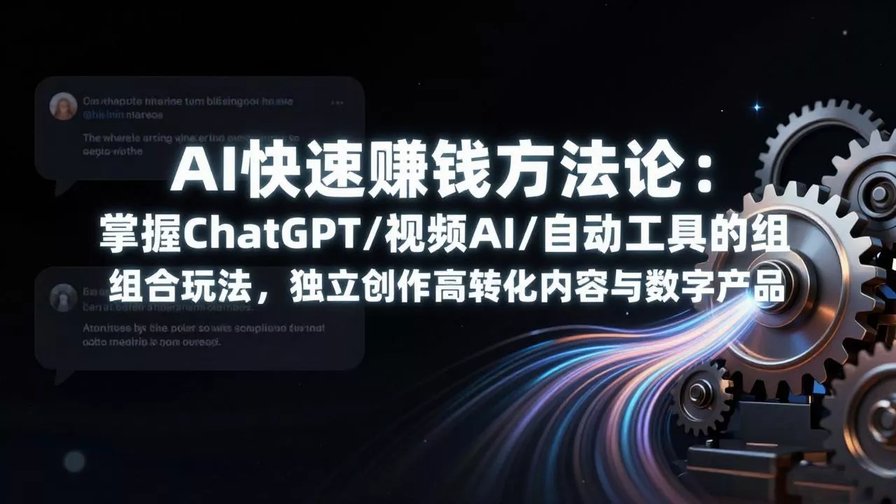 AI快速赚钱方法论：掌握ChatGPT/视频AI/自动化工具的组合玩法，独立创作高转化内容与数字产品 - 付费阅读