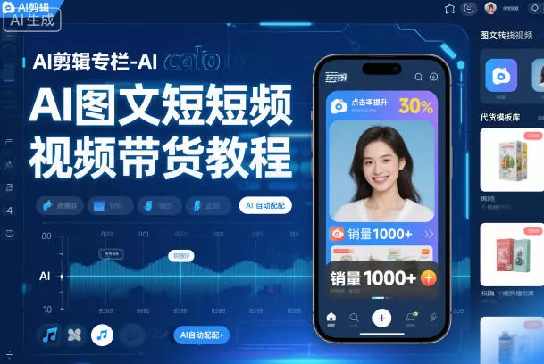 AI剪辑专栏-AI图文短视频带货教程 - 付费阅读