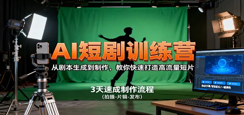 AI短剧训练营，从剧本生成到制作，教你快速打造高流量短片 - 付费阅读