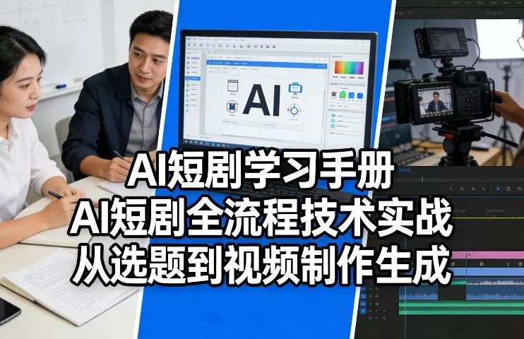 AI短剧学习手册，AI短剧全流程技术实战，从选题到视频制作生成 - 付费阅读
