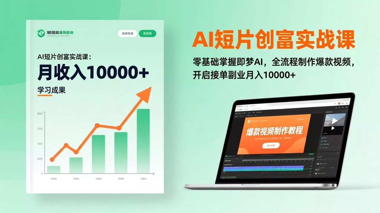 AI短片创富实战课：零基础掌握即梦AI，全流程制作爆款视频，开启接单副业月入10000+(更新 - 付费阅读