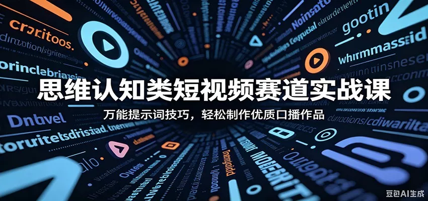 思维认知类短视频赛道实战课：万能提示词技巧，轻松制作优质口播作品 - 付费阅读