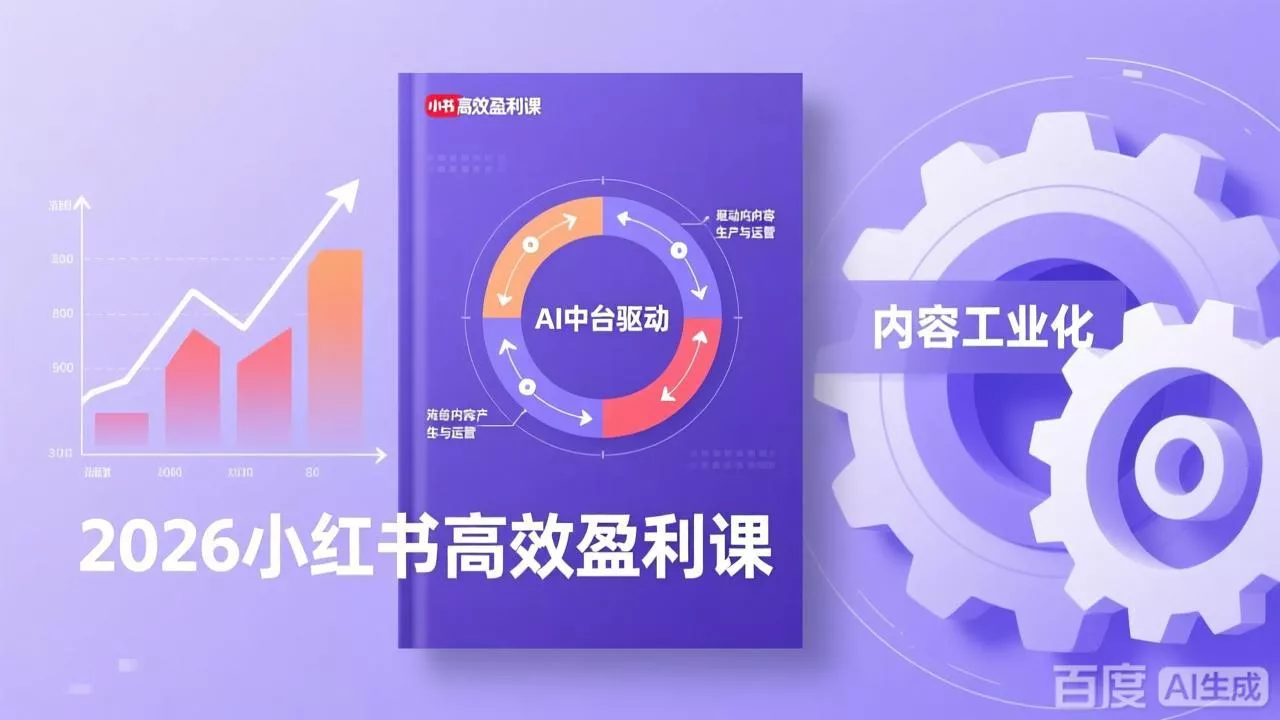 2026小红书高效盈利课，流量双引擎+内容工业化+AI中台驱动，构建可复制的千万级营收模型 - 付费阅读