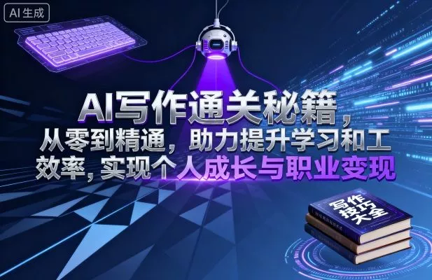 AI写作通关秘籍，从零到精通，助力提升学习和工作效率，实现个人成长与职业变现 - 付费阅读