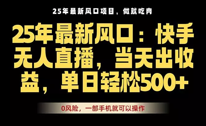25年最新无人直播玩法，当天秒出单，一部手机就可操作 - 付费阅读