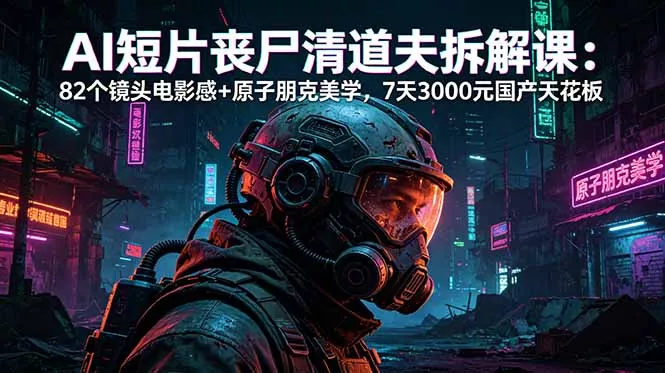 AI短片《丧尸清道夫》拆解课：82个镜头电影感+原子朋克美学，7天3000元国产天花板 - 付费阅读